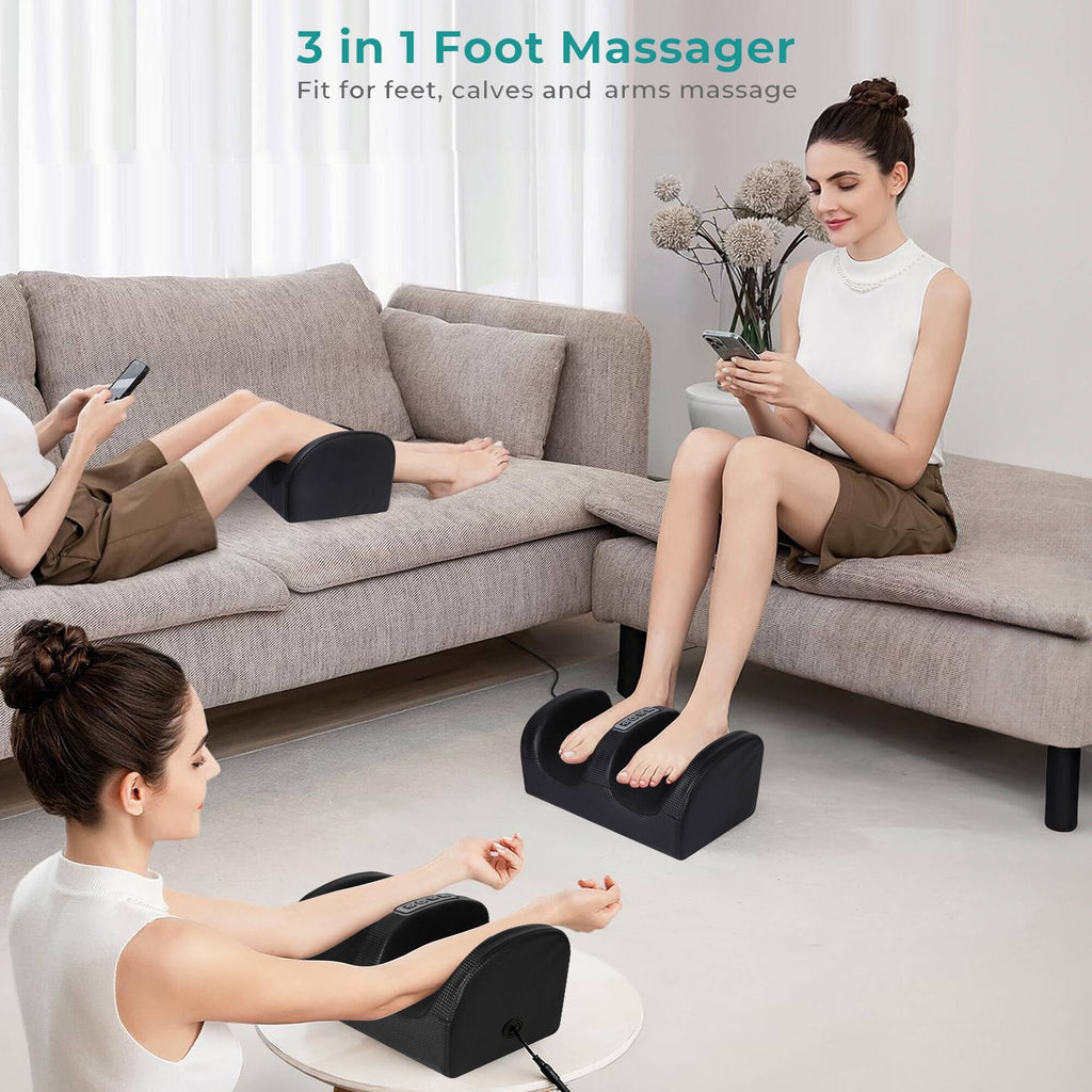 Massager with Heat, and Calf Massager with Roller, Deep Massage for Relaxation, Gifts for Women & Men, Black - Image 2
