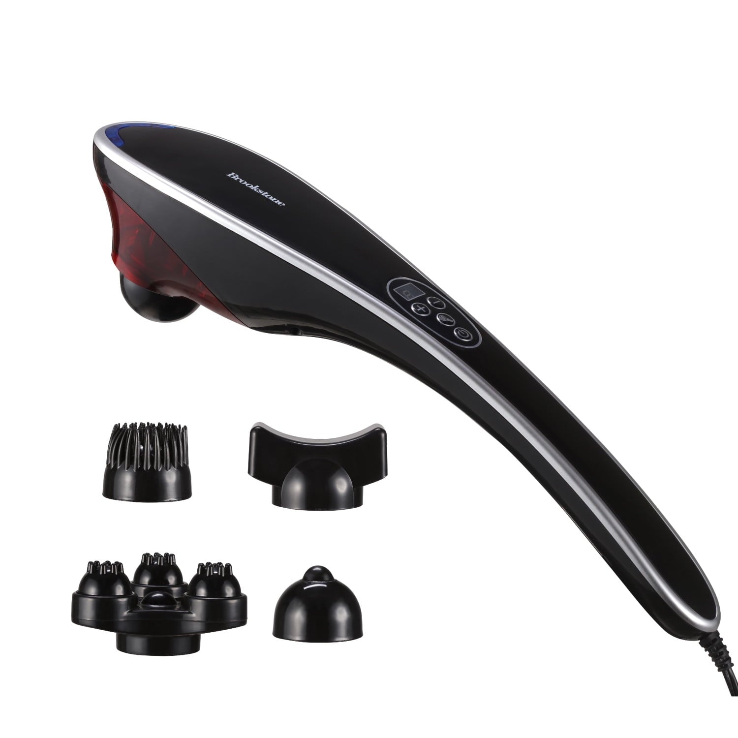 Body Massager, 4 Vibration Modes, 5 Interchangeable Heads, Black - Image 4