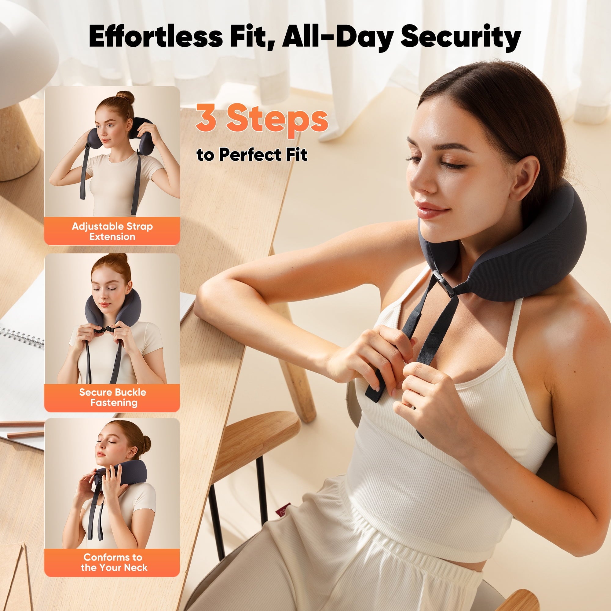 for Deep Tissue,Shiatsu with Heat,Rechargeable 3D Kneading for Home Office Car Travel,Gifts for Women Men - Image 3