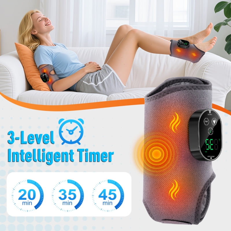 and Ankle Massager, Ankle Heating Pad with Massage, Adjustable Timer, 6 Heat Levels, 3 Vibration Modes - Image 5