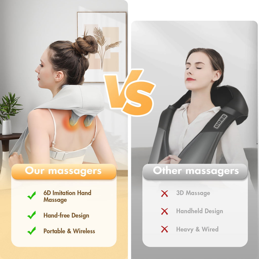 and Back Massager with Heat, 6D Cordless Shoulder Massager, Deep Tissue Kneading Massage for Men and Women, Perfect R... - Image 4