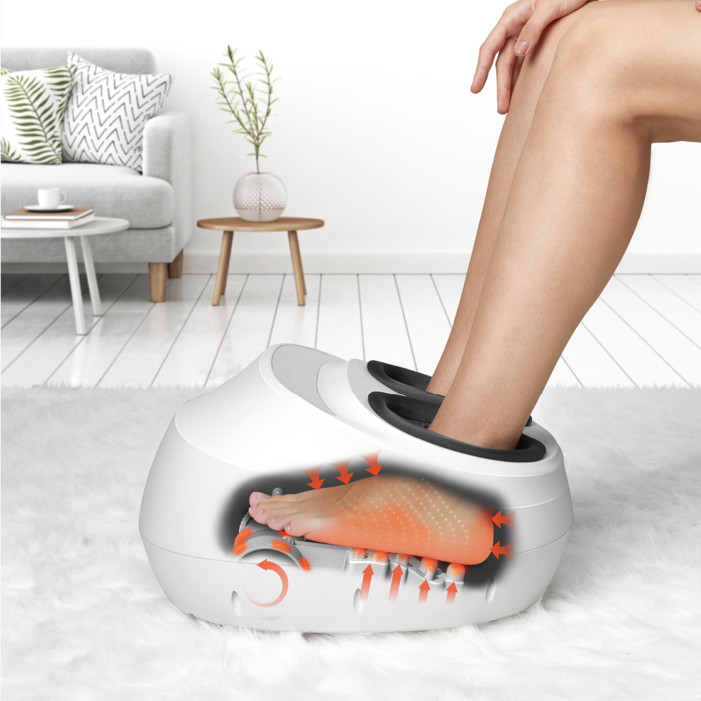 Foot Massager, Rolling Massage with Air Compression, Relax Tired & Sore Toes with Heat Therapy, Soft Fleece Lining, A... - Image 2