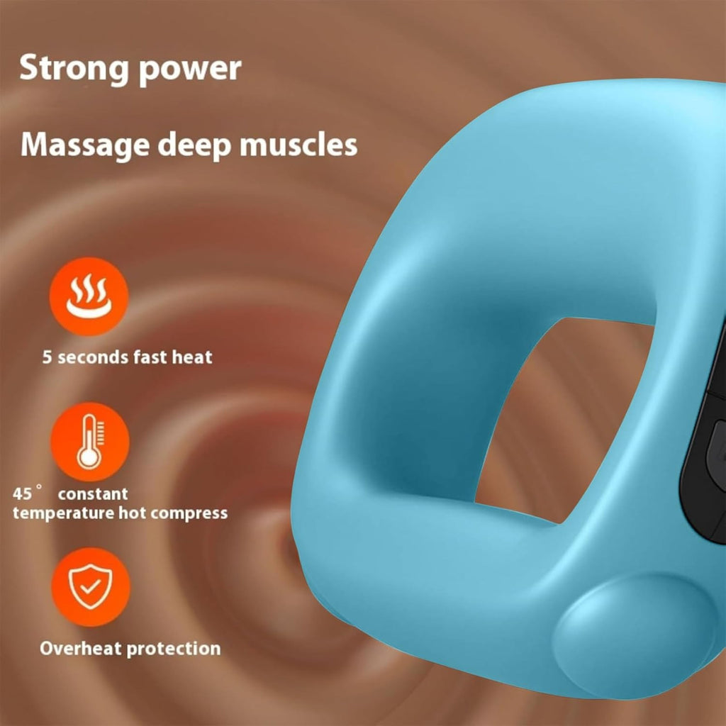 Gun with Heat – Portable Percussion r for Back, Neck & Muscles, Quiet, Adjustable Speed, Pain Relief, Blue - Image 3