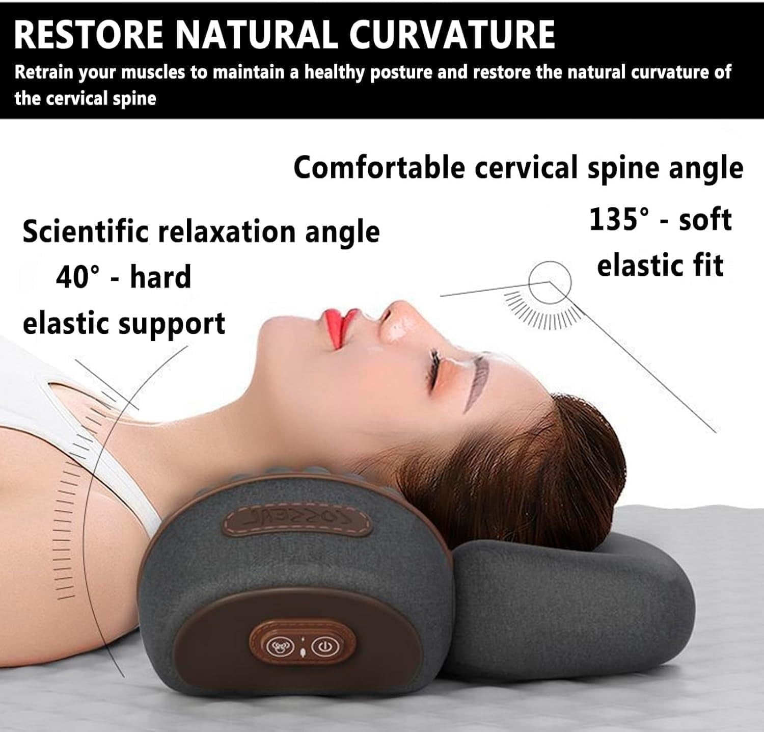 3-in-1 Neck Massager & Relaxer with Heat, Deep Comfort Massage, Neck Stretcher for Gentle Daily Relaxation - Image 4