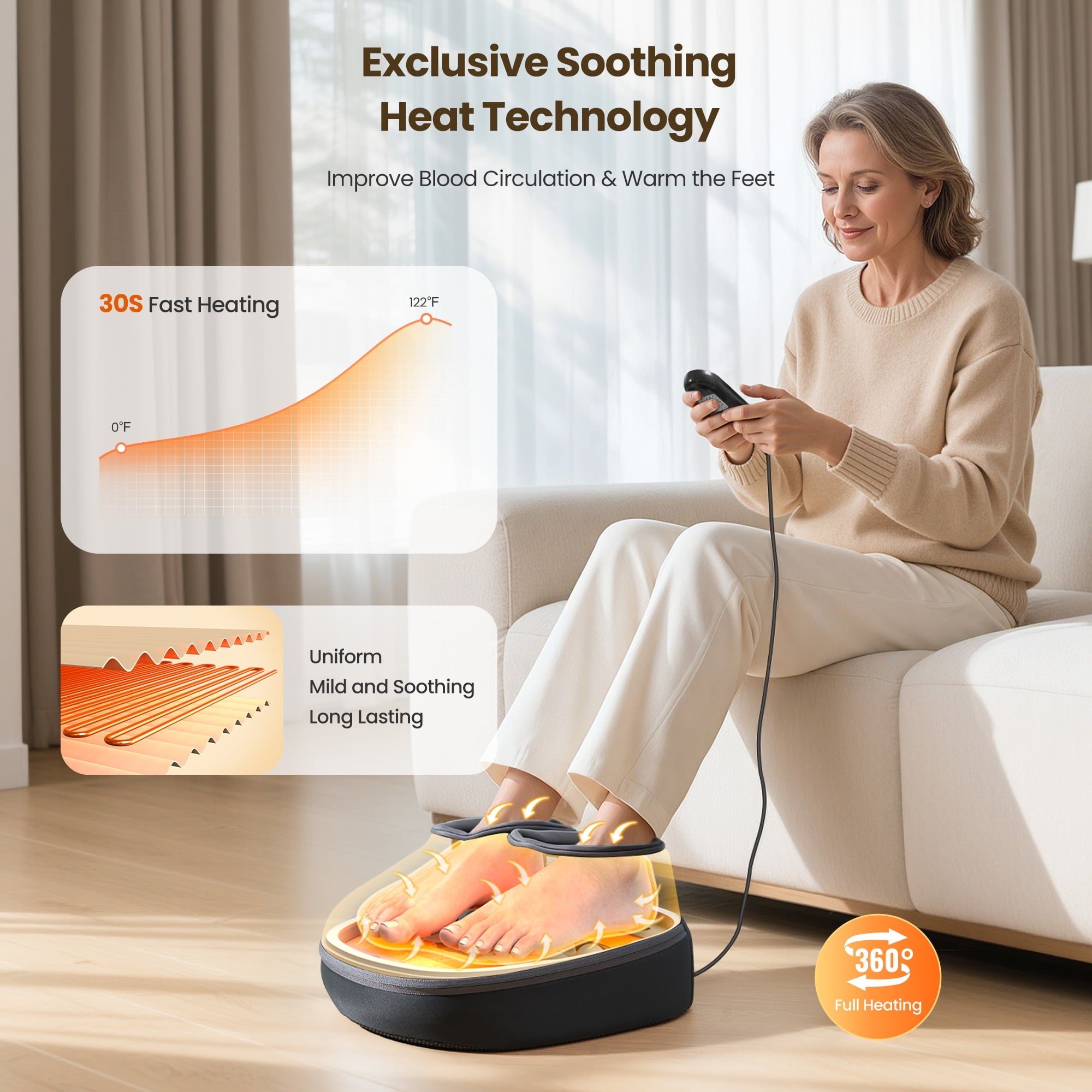 with Heat,Shiatsu Machine for Plantar Fasciitis, Eligible, Mothers Day Gifts for Women Mom - Image 2