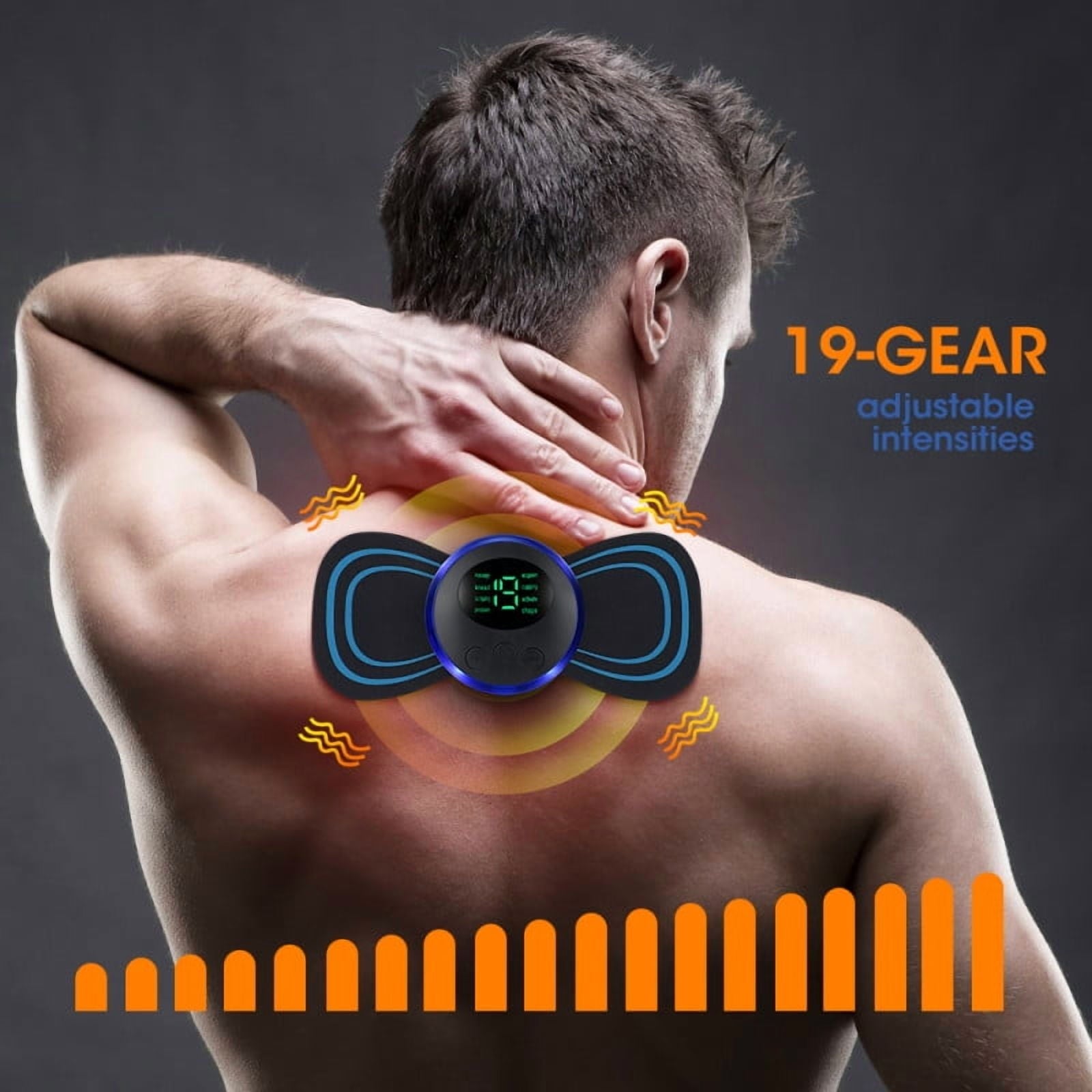Portable Smart Pulse Massager Sticker For Back and Neck Full Body Muscle Stimulator Pain Relief Device - Image 6