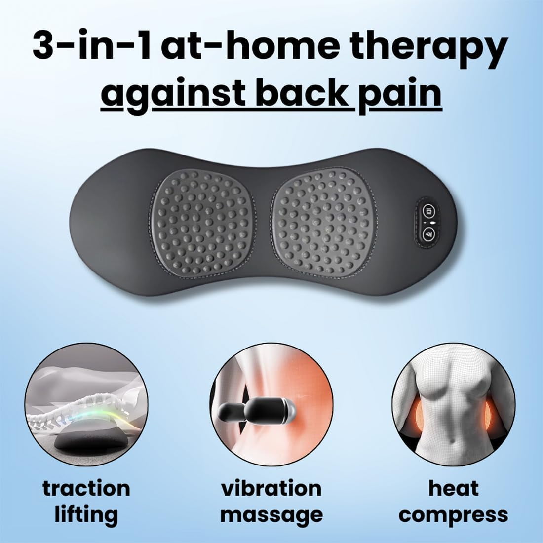 Fusion Back Massager, Soothe 3 in 1 Back Massager for Sciatica, Mysoothelab Neck Massagers Pillow, Three-Speed Consta... - Image 2