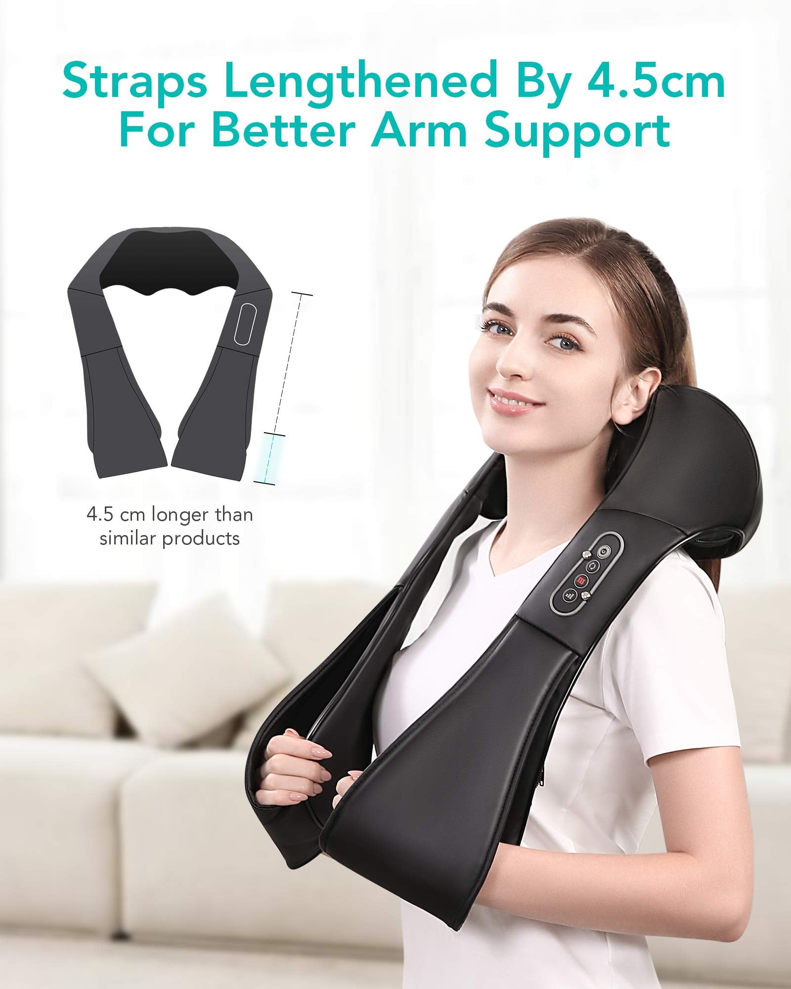 and Neck Massager with Heat Deep Kneading Massage, Best Gifts Mom Dad Women Men, Home, Office Car Use - Image 4
