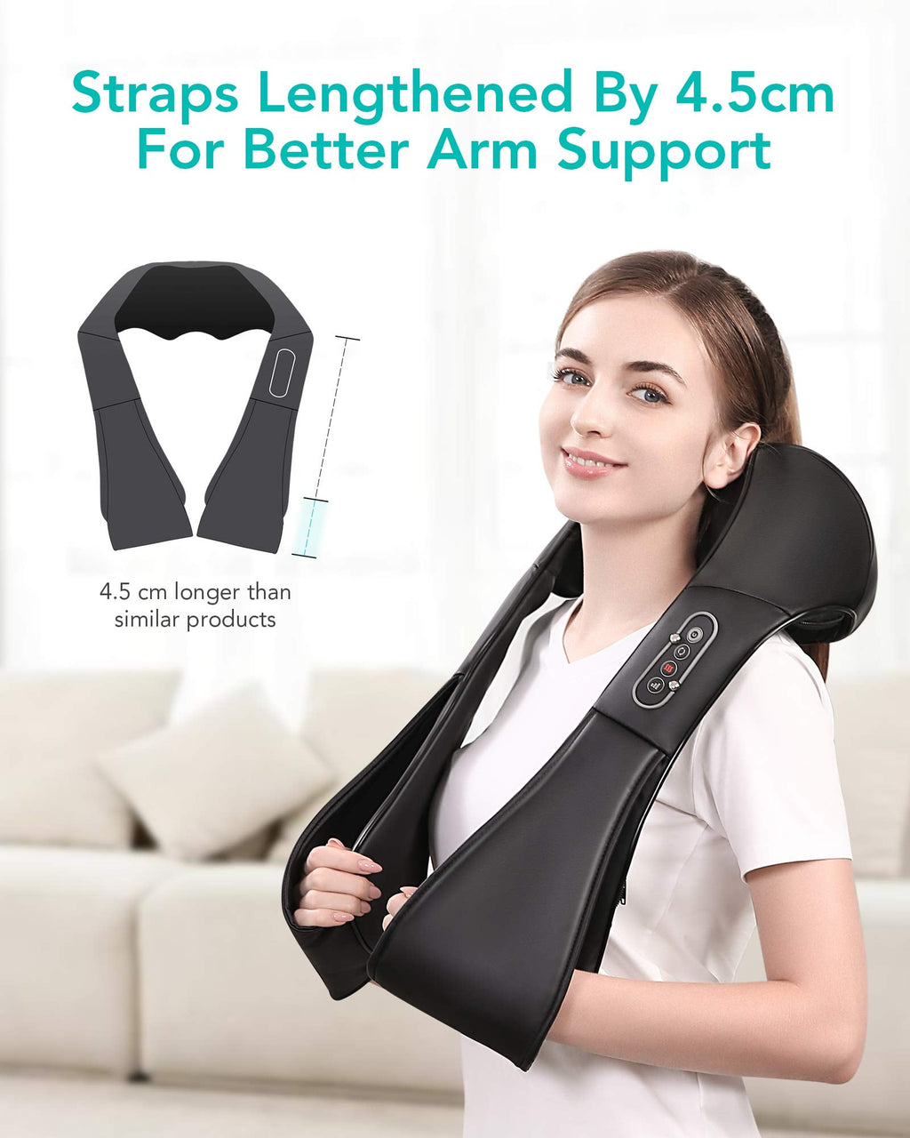 and Neck Massager with Heat Deep Kneading Massage, Best Gifts Mom Dad Women Men, Home, Office Car Use - Image 4