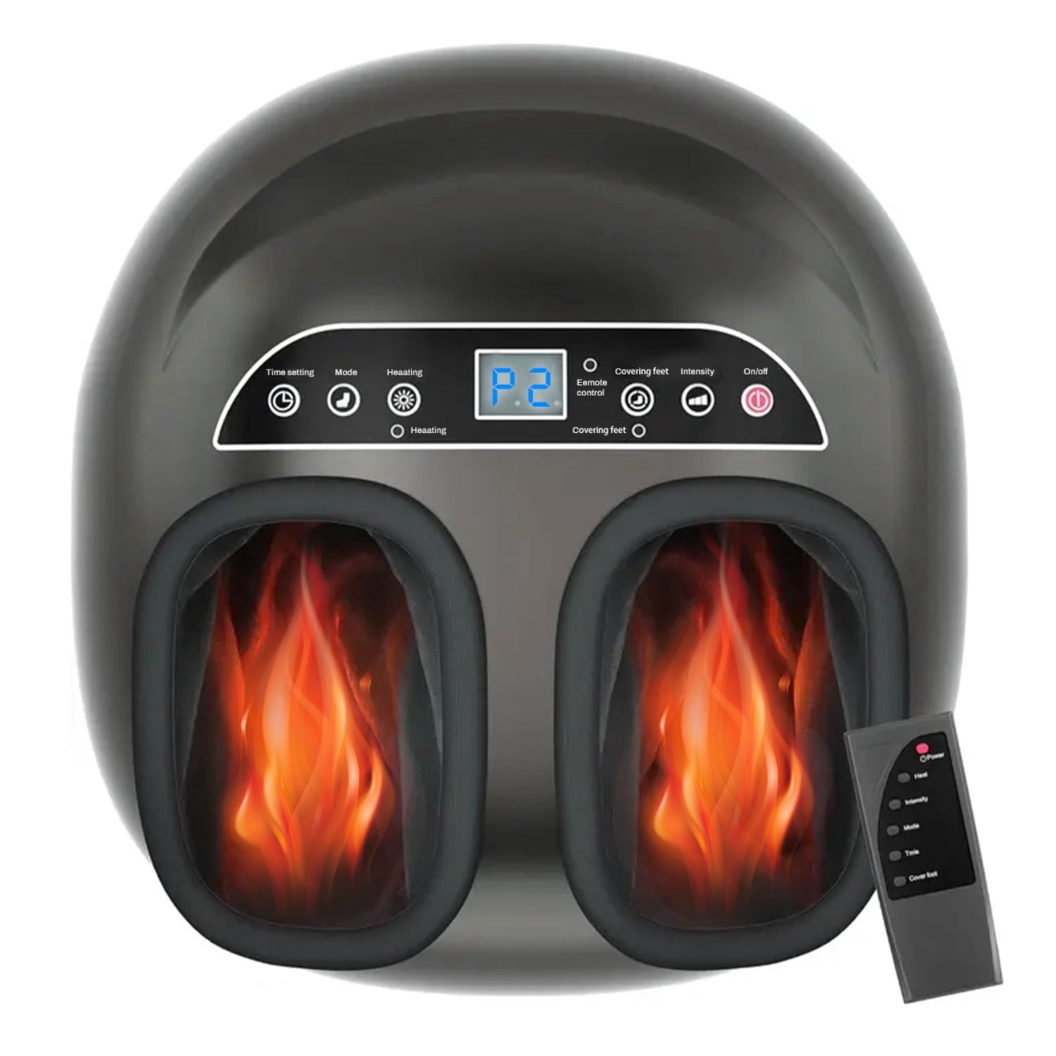 Machine with Heat & 5 Deep-Kneading Modes, 5 Massage Levels & Timer, Remote Control Deep Kneading Machine for Plantar...